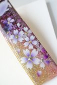画像2: 手描き　ヘアクリップ 桜と兎　紫紺色 (2)