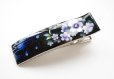 画像1: 手描き　ヘアクリップ 川面に映ゆる桜　紫 (1)