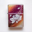 画像2: ZIPPO 牡丹 金箔 ジッポ ライター 箱付き　銀箔 (2)