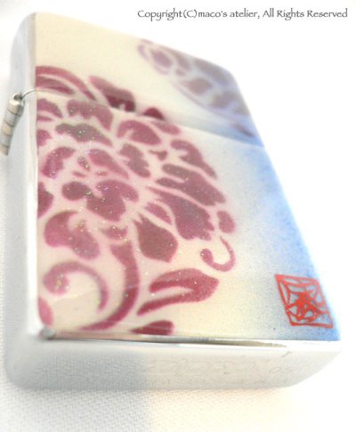 画像1: ZIPPO  片面アート　花紋