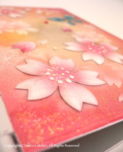 画像1: アルミ手帳　桜（オリジナルパーツ入り）