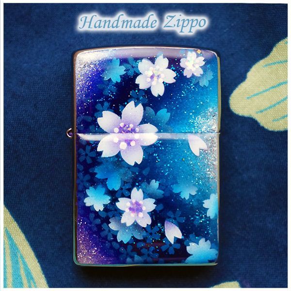 ポイント5倍 ZIPPO ジッポ ライター 蒼桜 箱付き | www